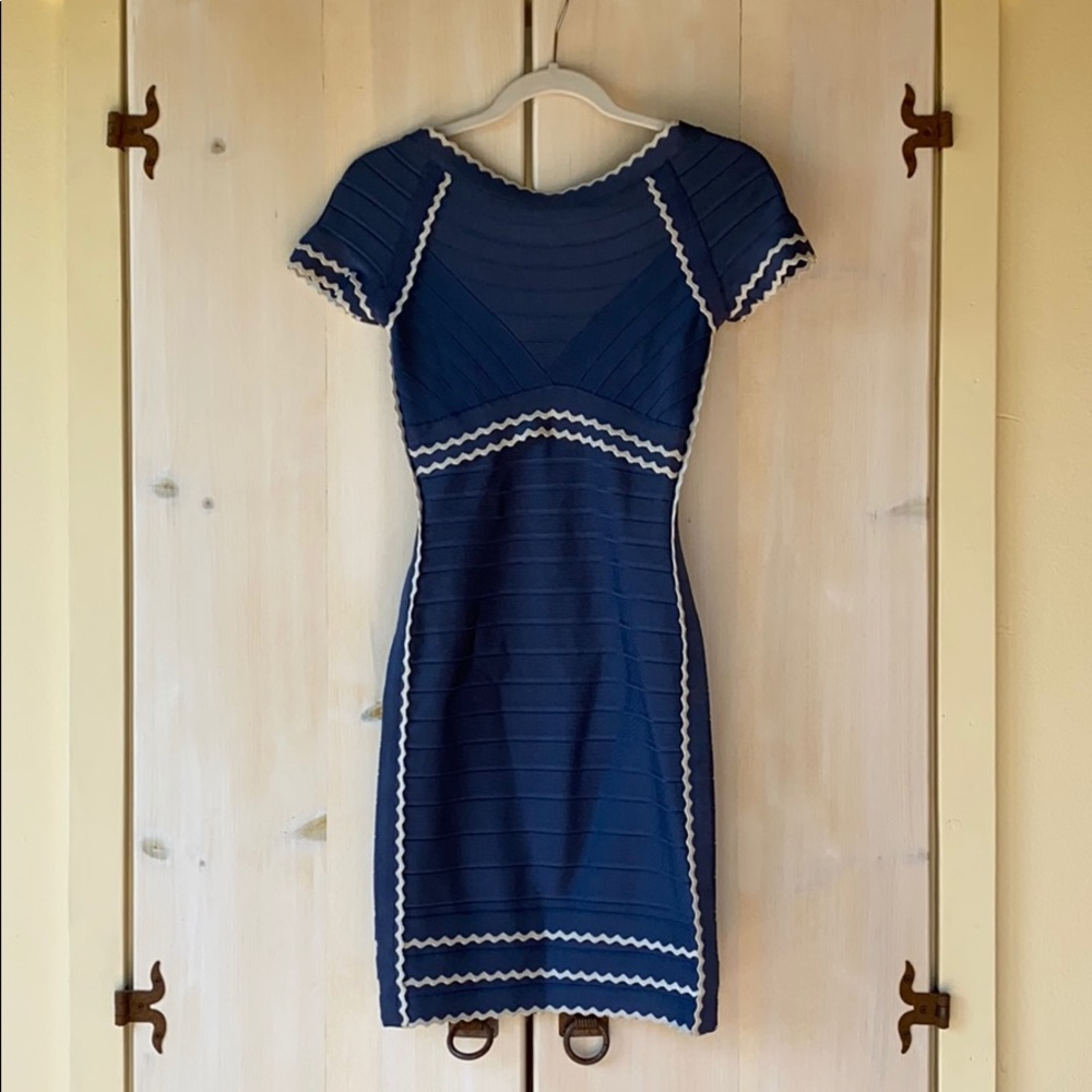 Herve Leger Scalloped Bandage Dress